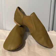 New Split Sole Dance Shoes Tan Elastic Jazz Shoes SZ 11 Unisex Adult