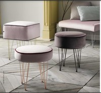 Sitzhocker Hocker Ottomane Relax Pouf FußHocker Rund Hocker Polsterhocker Neu