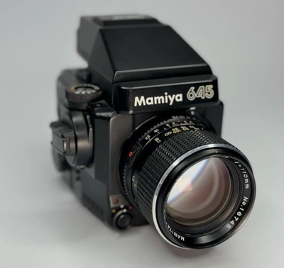 Filmkamera Mamiya M645 SUPER + Prismensucher + Film Back + Sekor C 110mm F2.8