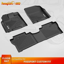 3D Molded Floor Mats for 2019-2025 Honda Passport TPE All-Weather Liners Set