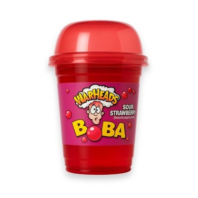Warheads Boba Sour Strawberry   400 ml    Erfrischendes Erdbeer-Getränk
