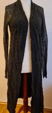 Sarah Pacini langer Strickmantel Cardigan One Size anthrazit weich & dehnbar