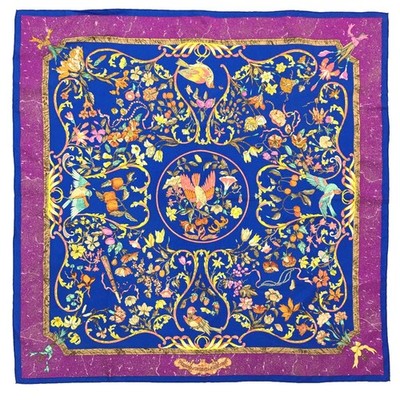 Hermes Pierres d'Orient et d'Occident Carre 90 Silk 100% Scarf Multicolor