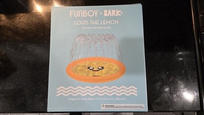 Funboy x Bark Louis the Lemon Dog Splash Pad Sprinkler Water Toy OPEN BOX