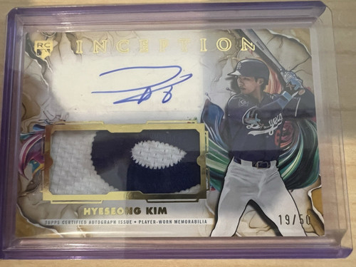 2025 Topps Inception Hyeseong Kim Patch Auto RC /50 Dodgers #IAPC-HK