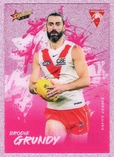 2026 AFL FOOTY STARS ADRENALINE ACETATE PINK CARD -[SYDNEY]- ASP76 Brodie GRUNDY