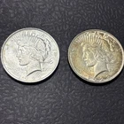 1922 And 1923 -P  Silver Peace Dollars  Both Very Nice
