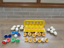 Vintage 1979 One Dozen Eggs Count  Em 3490 Child Guidance Toy Shapes Set