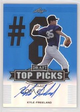 2014 Leaf Metal Draft Top Picks Blue Prismatic 18/25 Kyle Freeland Auto 4h5