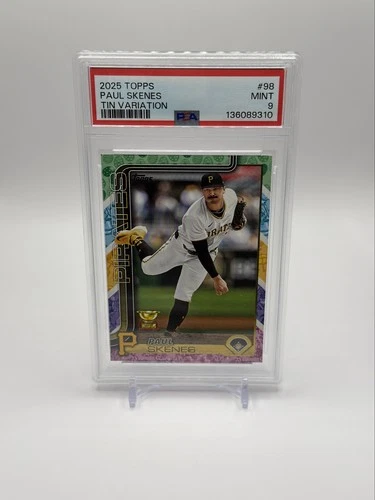 2025 Topps Series 1 - Paul Skenes #98 Easter Tin Variation PSA9