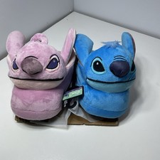 Disney Stitch Women's 3D Characters STITCH and ANGEL Slip-On Slippers: M-XL