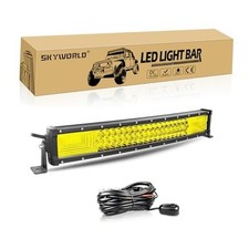 22inch 7D Yellow LED Light Bar 270W 1x Yellow 22in LED Light Bar 1x Wire Kit