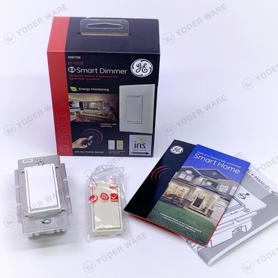 GE ZIGBEE In-Wall Smart DIMMER 45857GE-3 Energy Monitoring White /Almond ZB3001