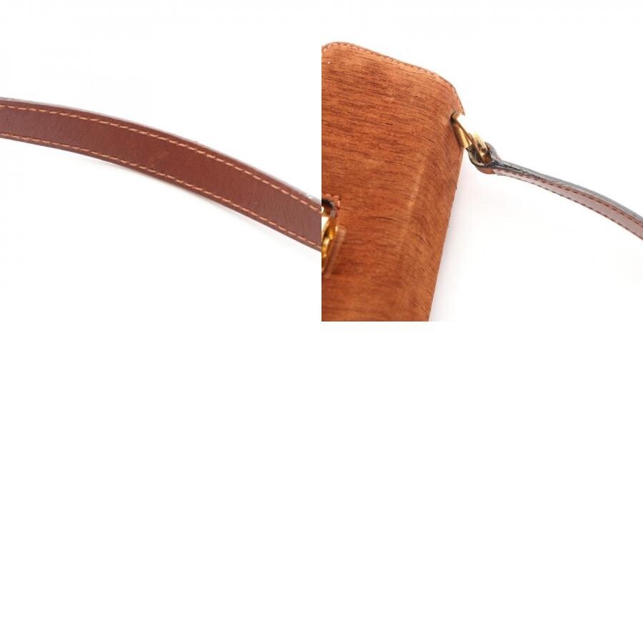 Salvatore Ferragamo Gancini Brown Suede Crossbody Shoulder Bag Auth image 10