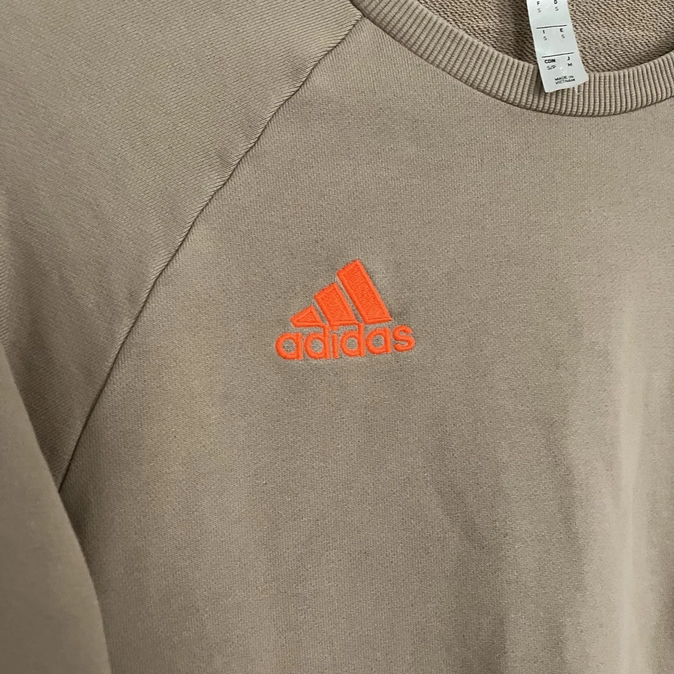Adidas Sudadera Para Hombre Talla Mediana Tostado Naranja Manga Larga Cuello Redondo Pullover Foto 4 de 4