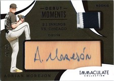 2020 Panini Immaculate Collection Debut Moments Blue #DM-AM Adrian Morejon #/25