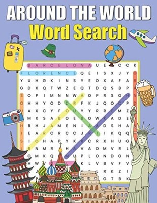 Around the World Word Search: Best Things to Do on Most -  NEW Train Brainbook 2