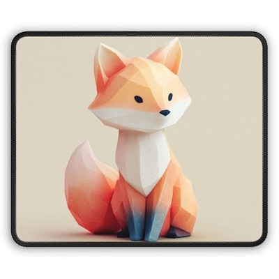 Low Poly Fox Gaming Mouse Pad | Cute Origami Fox