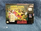 1991 Super Nintendo Mickey Mania CIB O.B. Still Has Original Plastic On Box