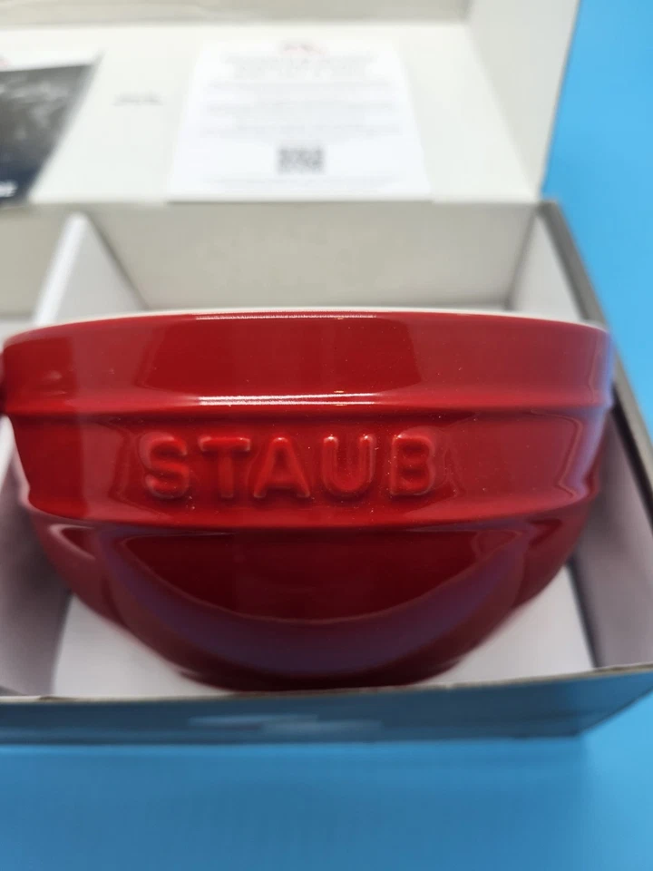 Staub Ceramic Bowls – Set of 2 – 6.5" / 1.2L – Cherry Red – New in Box - Image 2 of 4