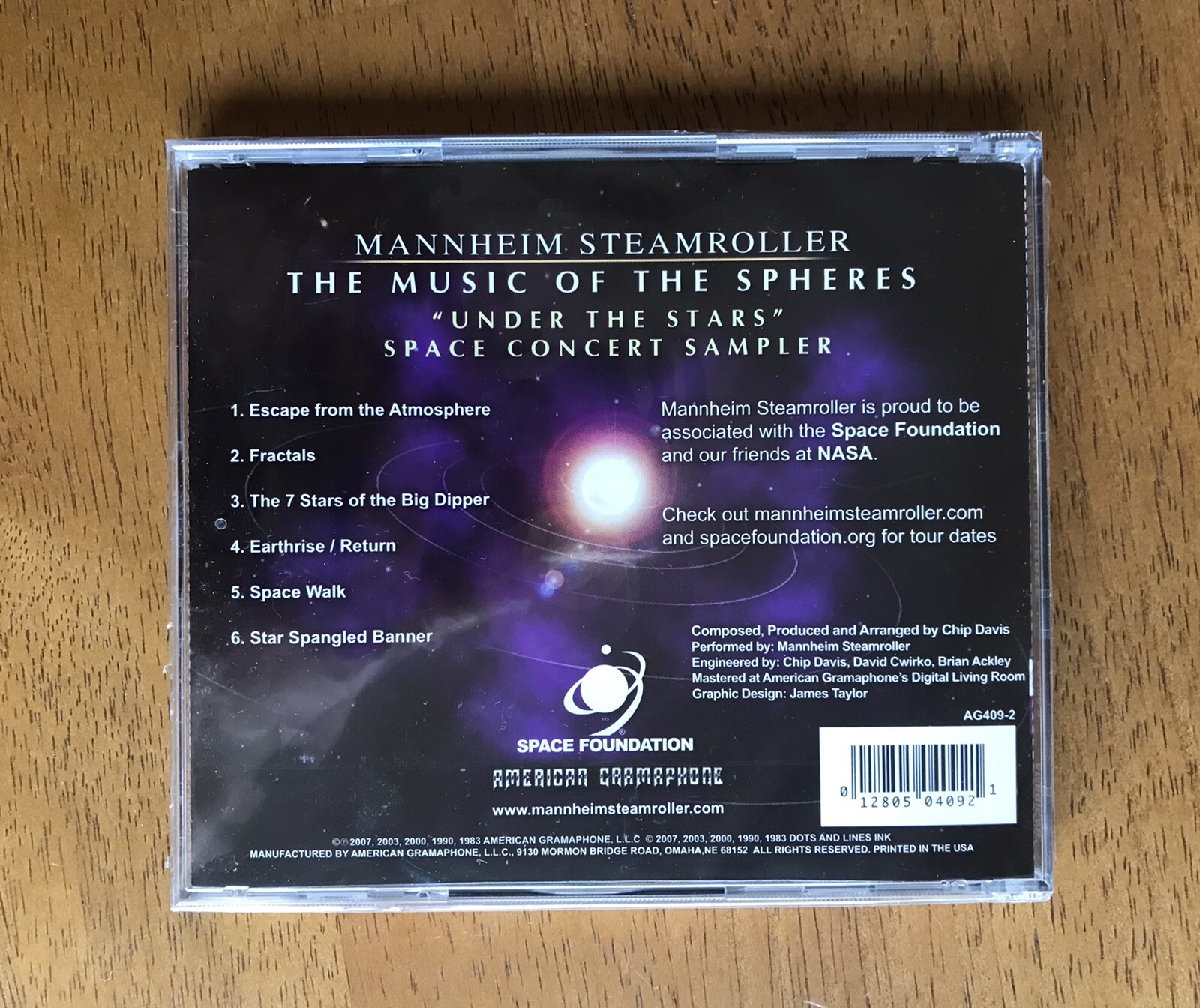MUSIC OF THE SPHERES by Mannheim Steamroller (CD, 2007) Space Concert Sampler