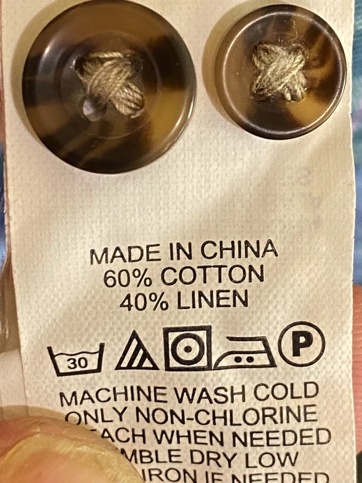 Jack Spade Linen Plaid LONG SLEEVE SHIRT Large L 16.5x35/36 Length 31.5 - Image 4 of 4