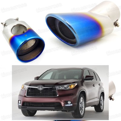 1Pcs Blue Car Exhaust Muffler Tip Tail Pipe End Trim for Toyota