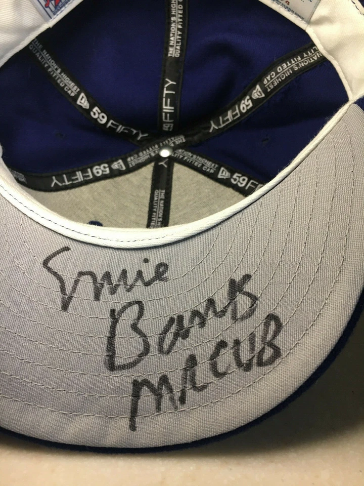 Ernie Banks Autograph MR CUB Fitted Chicago Cubs Cap New Era 59FIFTY Size 7 1/4 - Image 2 of 4