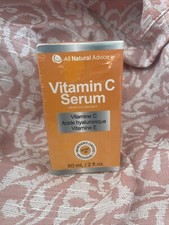 All Natural Advice Vitamin C  E Serum Hyaluronic Acid Organic 60ml 2oz