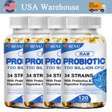 100 Billion Probiotics CFU Potency Gut Health Probiotic Supplement 1-4 Bottles
