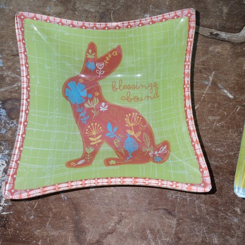 PRIMA DESIGNS Juego de 4 Tazones Decorativos Platos 5 Pulgadas Conejo y Pollo de Pascua - Imagen 4 de 7