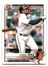 Yusniel Diaz 2021 Bowman Baseball #BP-76 Baltimore Orioles Prospects