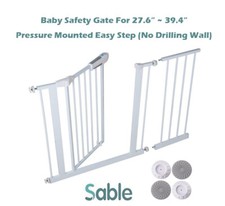 Sable HF017 Easy Step Extra Wide Walk Thru Baby and Pet Safety Gate Door PP06S
