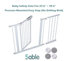Sable HF017 Easy Step Extra Wide Walk Thru Baby and Pet Safety Gate Door PP06S