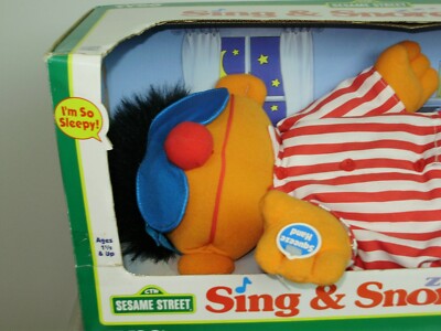SESAME STREET「Sing & Snore Ernie／TYCO製 VINTAGE 1996 TYCO SESAME STREET SING & SNORE ERNIE - FACTORY