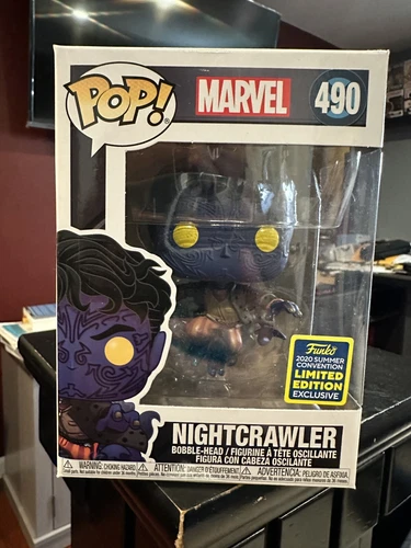 Funko Pop! Figura de vinilo: Marvel Nightcrawler # 490 SDCC - Hot Topic con protector