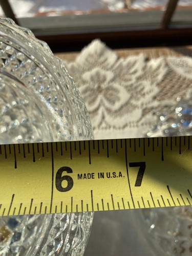 Vintage Mid Century Wexford Anchor Hocking Clear Pressed Glass Candy Dish w/lid - Picture 6 of 7