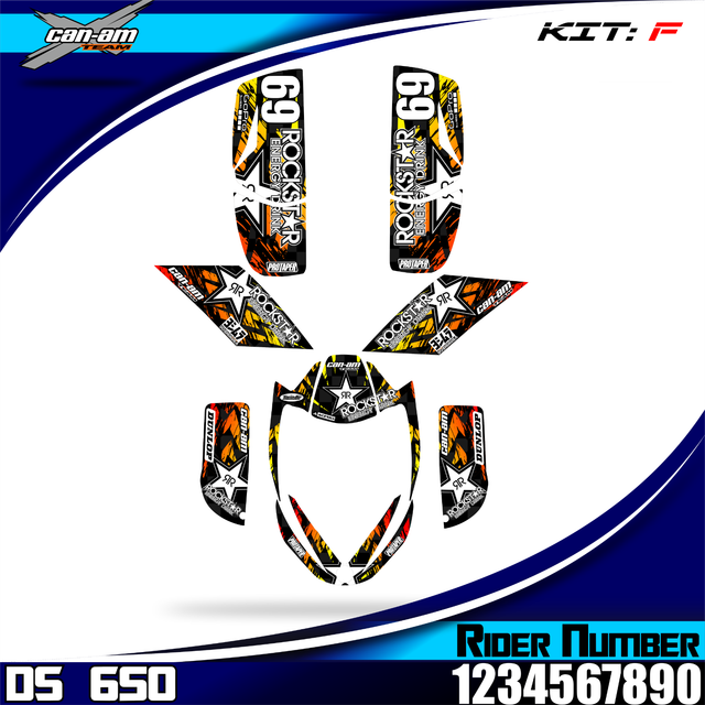 bombardier ds 650 ds650 canam decals graphics stickers full kit new atv quad eBay