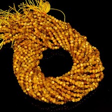 Natural Yellow Cats Eye Gemstone Round Smooth Beads 4X4.5 mm Strand 15" GB628