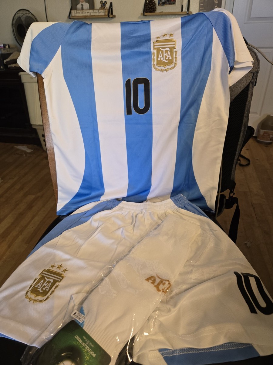 Messi New With Tags 2024 Argentina Copa America Home Youth Full Set