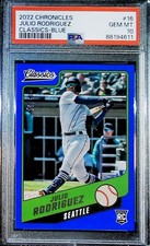 2022 PANINI CLASSICS BLUE /50 #16 JULIO RODRIGUEZ ROOKIE MARINERS PSA 10 MINT