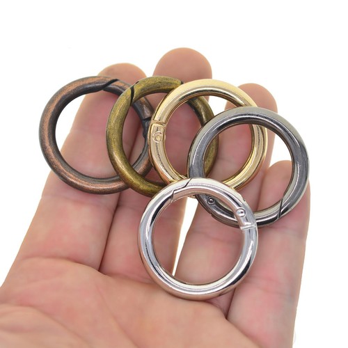 5Pcs Carabiner Snap Clips Spring Clasps Replacement Alloy Locking Spring O Ring - Picture 4 of 7