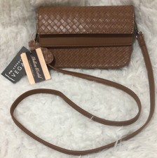 Mellow World  Cognac  Vegan Crossbody Bag  Cellphone Case - Magnetic Close NWT