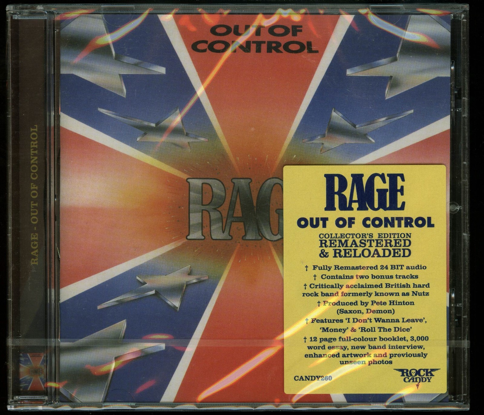Rage Out of Control CD new Rock Candy Records Reissue