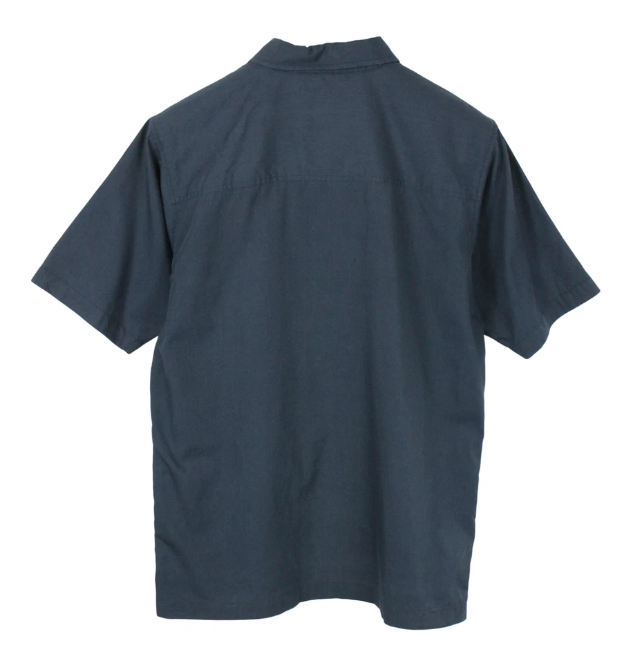 Quiksilver Shirt Men M Short Sleeved Pockets Spread Collar Logo Edge - Image 2 of 4