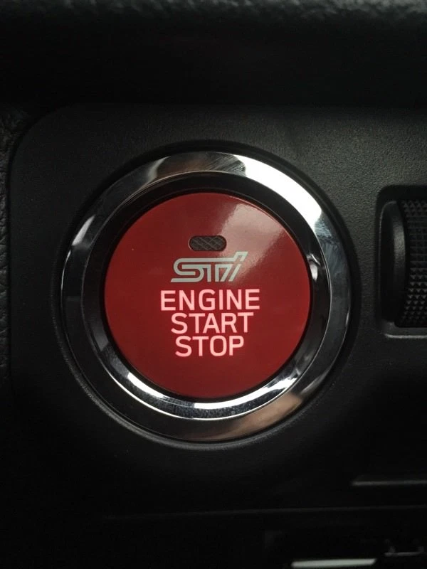 SUBARU STI OEM MOTOR ARRANQUE PARADA PULSAR BOTÓN DE ENCENDIDO ROJO PARA WRX IMPREZA LEGACY Foto 2 de 4