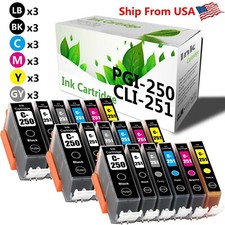 18 PK 250XL 251XL Ink Cartridge for Canon PIXMA MG5420 MG5520 MG6320 MX722 MX92