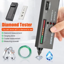 Portable Diamond Tester Pen Gem Selector Gemstone Jeweler Tool Testing Kit Black