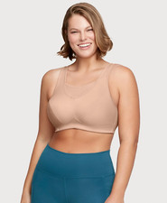 Glamorise Sport No-Bounce Camisole Sport Bra 1066 Wire Free Cafe Beige 38C