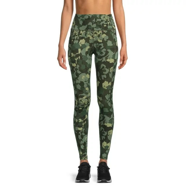 Avia Women's Capri Legging with Side Pocket Camo Size Large 12-14